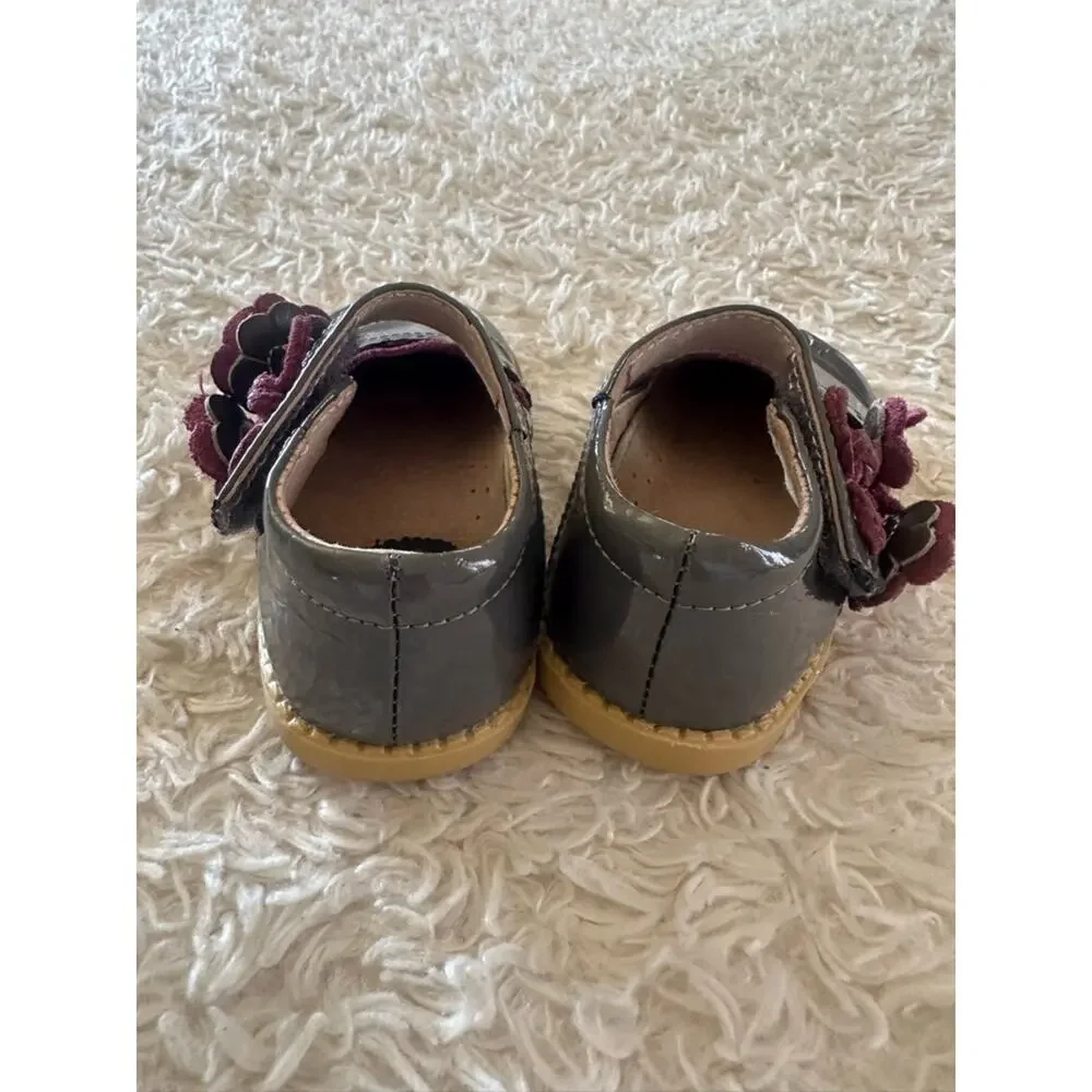 Livie & Luca Bluebell Mary Janes Grey Patent Leather Toddler Girls Size 5